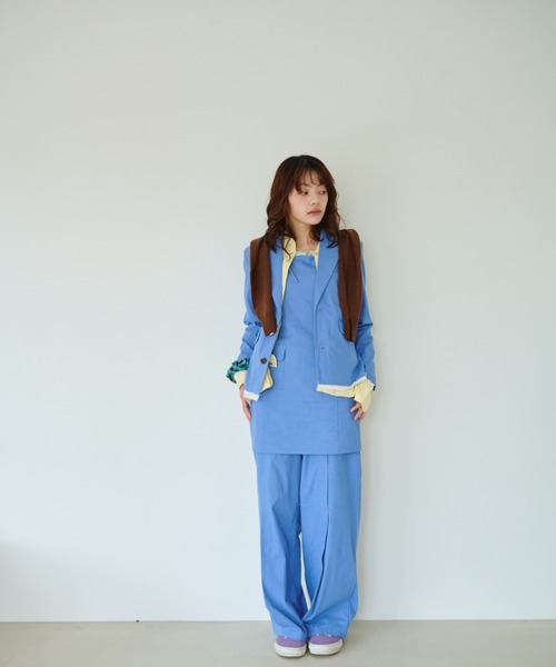 common gull products.(コモンガルプロダクツ)の「春の片耳にスラックス(スラックス・レディース・サックスブルー/グレー/ライトグレー・SMALL/MEDIUM/LARGE)」の16枚目の写真