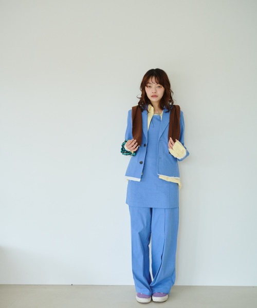 common gull products.(コモンガルプロダクツ)の「春の片耳にスラックス(スラックス・レディース・サックスブルー/グレー/ライトグレー・SMALL/MEDIUM/LARGE)」の17枚目の写真
