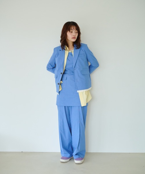 common gull products.(コモンガルプロダクツ)の「春の片耳にスラックス(スラックス・レディース・サックスブルー/グレー/ライトグレー・SMALL/MEDIUM/LARGE)」の19枚目の写真