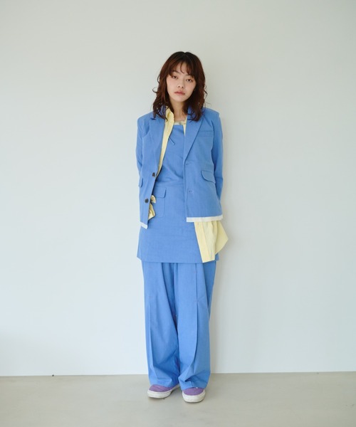 common gull products.(コモンガルプロダクツ)の「春の片耳にスラックス(スラックス・レディース・サックスブルー/グレー/ライトグレー・SMALL/MEDIUM/LARGE)」の20枚目の写真
