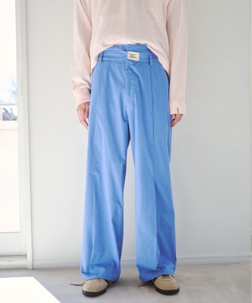 common gull products.(コモンガルプロダクツ)の「春の片耳にスラックス(スラックス・レディース・サックスブルー/グレー/ライトグレー・SMALL/MEDIUM/LARGE)」の21枚目の写真
