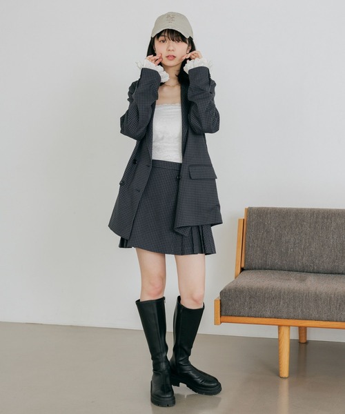 Heather（ヘザー）の「サイドプリーツミニスカート　652974（スカート・レディース・グレー/グレー系その他/ベージュ系その他/キャメル・S/M）」の11枚目の写真