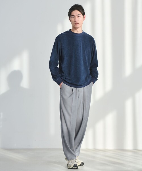 green label relaxing（グリーンレーベルリラクシング）の「メランジ パイル クルーネック カットソー（Tシャツ/カットソー・メンズ・ネイビー/ダークグレー/ライトグレー・L/S/XL/M）」の7枚目の写真