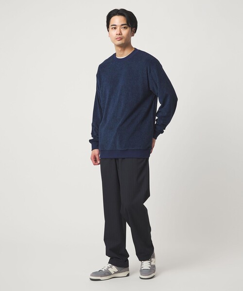 green label relaxing（グリーンレーベルリラクシング）の「メランジ パイル クルーネック カットソー（Tシャツ/カットソー・メンズ・ネイビー/ダークグレー/ライトグレー・L/S/XL/M）」の9枚目の写真