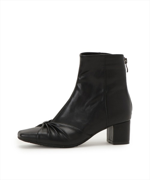 WILLSELECTION（ウィルセレクション）の「フロントリボンショートブーツ（ブーツ・レディース・アイボリー/ブラック・SMALL/LARGE/MEDIUM）」の4枚目の写真