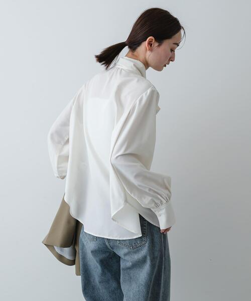 SENSE OF PLACE by URBAN RESEARCH（センスオブプレイスバイアーバンリサーチ）の「『イージーケア』ボウタイリボンブラウス（シャツ/ブラウス・レディース・アイボリー/ピンク系その他/ブルー系その他・ONE）」の8枚目の写真