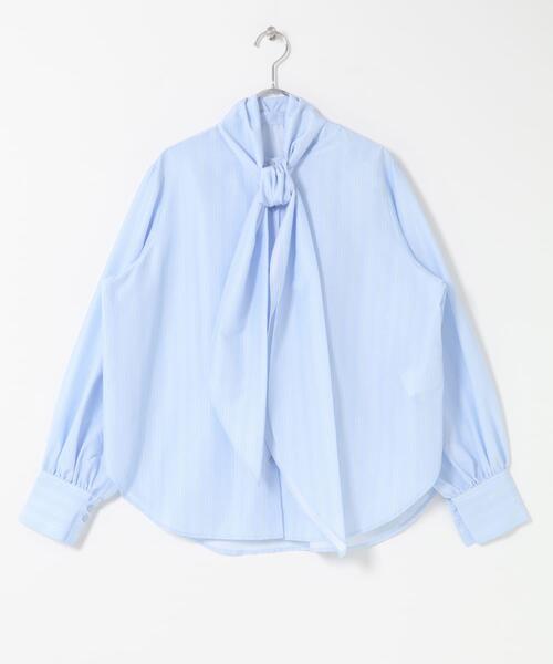 SENSE OF PLACE by URBAN RESEARCH（センスオブプレイスバイアーバンリサーチ）の「『イージーケア』ボウタイリボンブラウス（シャツ/ブラウス・レディース・アイボリー/ピンク系その他/ブルー系その他・ONE）」の18枚目の写真