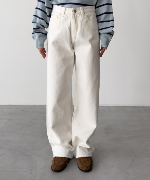 CANAL JEAN（キャナルジーン）の「MAYSEVEN　コットンストレートパンツ（その他パンツ・レディース・アイボリー・SMALL/MEDIUM）」の6枚目の写真