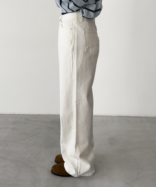 CANAL JEAN（キャナルジーン）の「MAYSEVEN　コットンストレートパンツ（その他パンツ・レディース・アイボリー・SMALL/MEDIUM）」の7枚目の写真