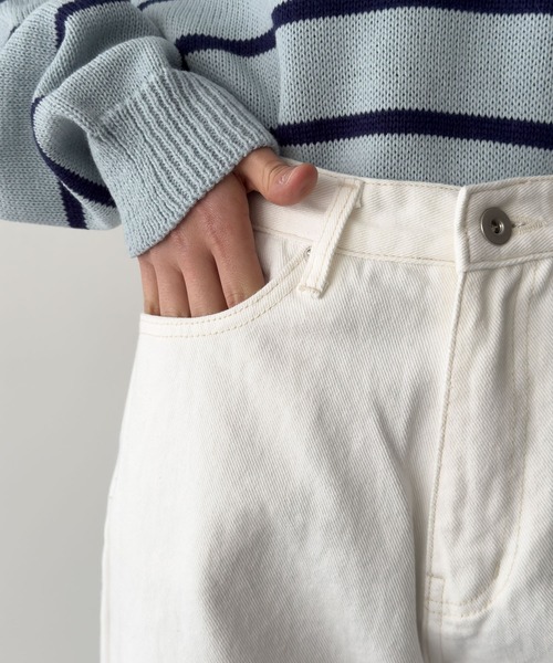 CANAL JEAN（キャナルジーン）の「MAYSEVEN　コットンストレートパンツ（その他パンツ・レディース・アイボリー・SMALL/MEDIUM）」の9枚目の写真