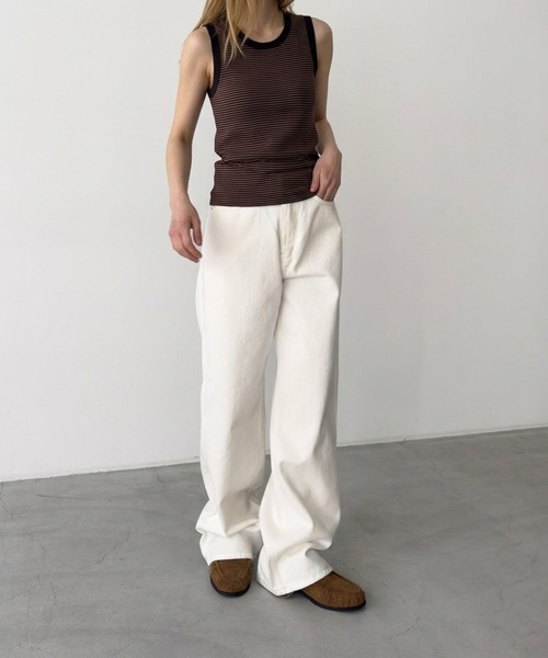 CANAL JEAN（キャナルジーン）の「MAYSEVEN　コットンストレートパンツ（その他パンツ・レディース・アイボリー・SMALL/MEDIUM）」の8枚目の写真