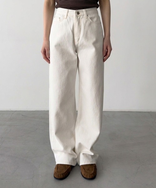 CANAL JEAN（キャナルジーン）の「MAYSEVEN　コットンストレートパンツ（その他パンツ・レディース・アイボリー・SMALL/MEDIUM）」の9枚目の写真