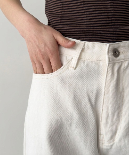 CANAL JEAN（キャナルジーン）の「MAYSEVEN　コットンストレートパンツ（その他パンツ・レディース・アイボリー・SMALL/MEDIUM）」の12枚目の写真