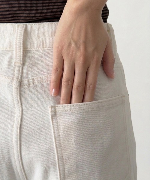 CANAL JEAN（キャナルジーン）の「MAYSEVEN　コットンストレートパンツ（その他パンツ・レディース・アイボリー・SMALL/MEDIUM）」の13枚目の写真