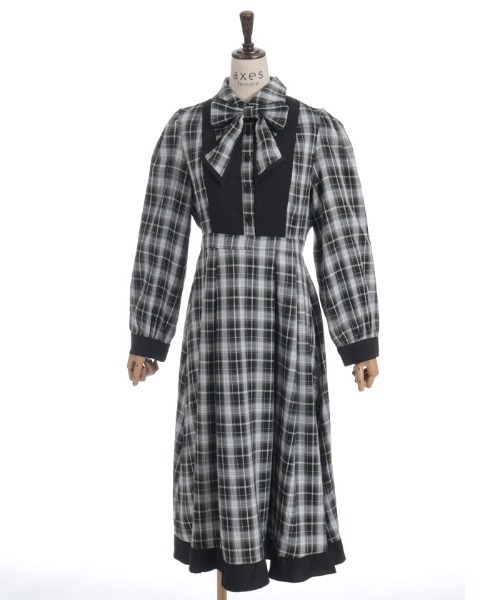 axes femme(アクシーズファム)の「チェック切替シャツワンピース(ワンピース・レディース・ブラック/ベージュ/ピンク・MEDIUM)」の14枚目の写真