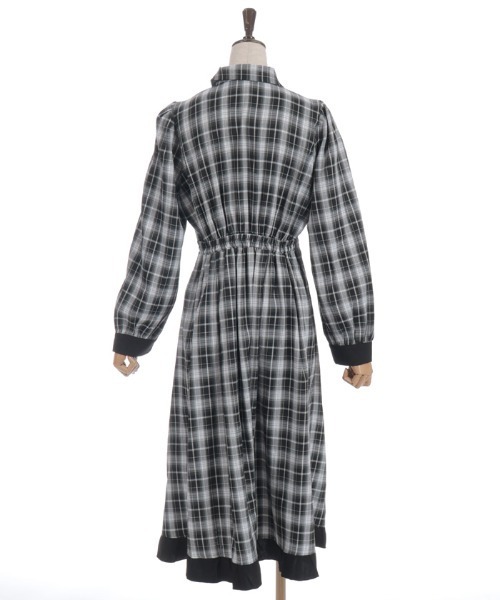 axes femme(アクシーズファム)の「チェック切替シャツワンピース(ワンピース・レディース・ブラック/ベージュ/ピンク・MEDIUM)」の16枚目の写真