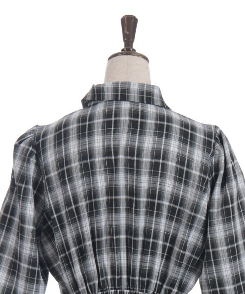 axes femme(アクシーズファム)の「チェック切替シャツワンピース(ワンピース・レディース・ブラック/ベージュ/ピンク・MEDIUM)」の20枚目の写真