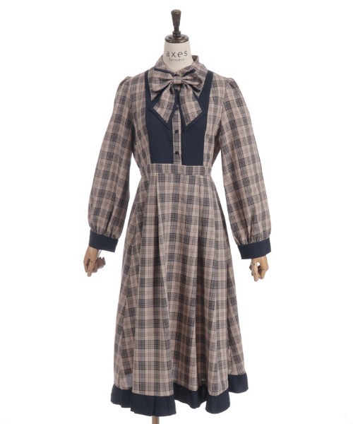 axes femme(アクシーズファム)の「チェック切替シャツワンピース(ワンピース・レディース・ブラック/ベージュ/ピンク・MEDIUM)」の22枚目の写真
