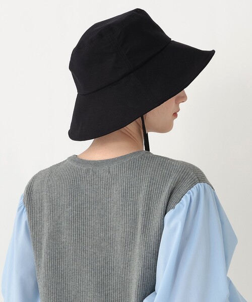 Afternoon Tea（アフタヌーンティー）の「ツバ広UVバケットハット（ハット・レディース・ベージュ/ブラック/アイボリー・ONE SIZE）」の4枚目の写真