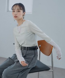 HARE | 2WAYラメシアーレースキリカエカットソー(HARE)(Tシャツ/カットソー)