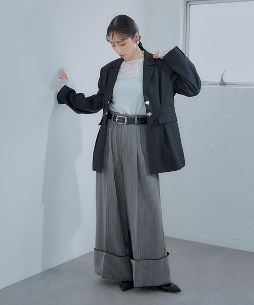 HARE（ハレ）の「2WAYラメシアーレースキリカエカットソー(HARE)（Tシャツ/カットソー・レディース・ホワイト/ブルー/ブラック・FREE）」の21枚目の写真