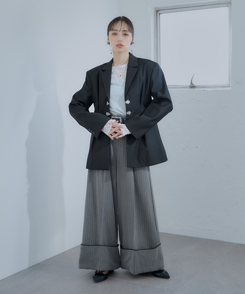 HARE（ハレ）の「2WAYラメシアーレースキリカエカットソー(HARE)（Tシャツ/カットソー・レディース・ホワイト/ブルー/ブラック・FREE）」の22枚目の写真