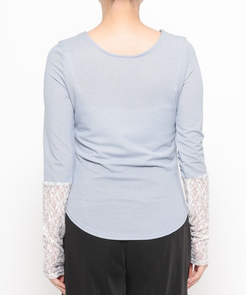 HARE（ハレ）の「2WAYラメシアーレースキリカエカットソー(HARE)（Tシャツ/カットソー・レディース・ホワイト/ブルー/ブラック・FREE）」の11枚目の写真