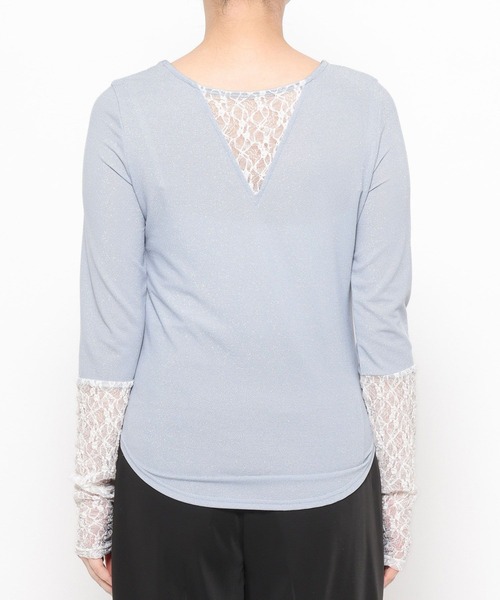 HARE（ハレ）の「2WAYラメシアーレースキリカエカットソー(HARE)（Tシャツ/カットソー・レディース・ホワイト/ブルー/ブラック・FREE）」の17枚目の写真