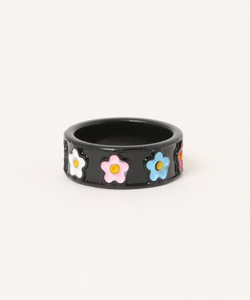 Burner(バーナー)の「【Sonu jewelry(ソヌジュエリー)】スター フラワーモチーフ リング son-ring-7-35【RBTS】(リング・レディース・ホワイト/ブラック/ブラック系その他・FREE)」の1枚目の写真