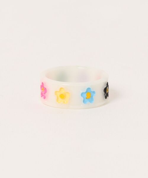 Burner(バーナー)の「【Sonu jewelry(ソヌジュエリー)】スター フラワーモチーフ リング son-ring-7-35【RBTS】(リング・レディース・ホワイト/ブラック/ブラック系その他・FREE)」の2枚目の写真