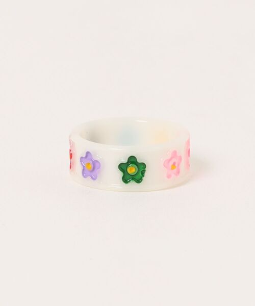 Burner(バーナー)の「【Sonu jewelry(ソヌジュエリー)】スター フラワーモチーフ リング son-ring-7-35【RBTS】(リング・レディース・ホワイト/ブラック/ブラック系その他・FREE)」の6枚目の写真