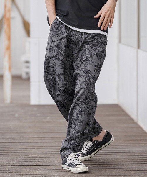 CAMBIO（カンビオ）の「mp14675-Lightweight Fabric Classic Paisley Balloon Pants バルーンパンツ(CAM26SS-016)（その他パンツ・メンズ・ブラック/ブルー/チャコール・L/M/S）」の2枚目の写真