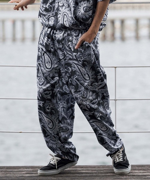 mp14675-Lightweight Fabric Classic Paisley Balloon Pants バルーン