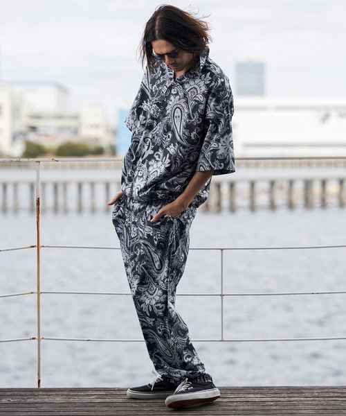 mp14675-Lightweight Fabric Classic Paisley Balloon Pants バルーン