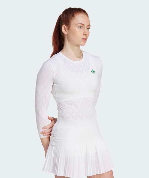 adidas(アディダス)の「テニス プロ クライマクール 7分袖Tシャツ / ロンT / アディダス adidas(Tシャツ/カットソー・レディース・ホワイト・LARGE/MEDIUM/SMALL/X-LARGE)」の6枚目の写真