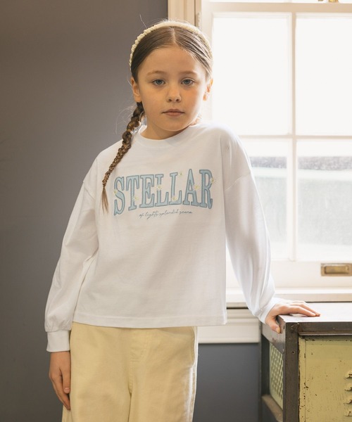 GLOBAL WORK（グローバルワーク）の「ヘビロッTEEモチーフ長袖/637987（Tシャツ/カットソー・キッズ・イエロー/グレー系その他3/ライトブルー/ホワイト系その他2/チャコールグレー・140cm/150cm/130cm/160cm）」の9枚目の写真