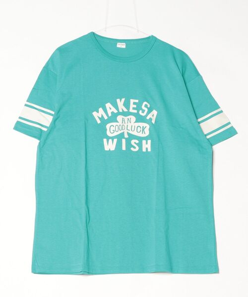 jeans-b 2nd（ジーンズベーセカンド）の「Jeans-b 2nd/ジーンズベーセカンド WISH Tシャツ フリーサイズ（Tシャツ/カットソー・メンズ・オフホワイト/ブルー・F）」の4枚目の写真