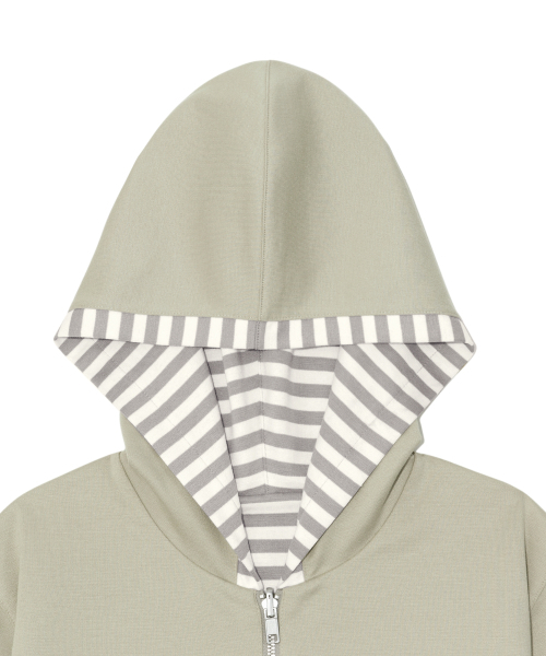 THECOLDESTMOMENT(ザコールデストモーメント)の「TCM reversible stripe hooded zip-up (beige)(パーカー・レディース・その他・SMALL/MEDIUM/LARGE)」の6枚目の写真