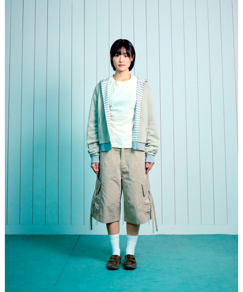 THECOLDESTMOMENT(ザコールデストモーメント)の「TCM reversible stripe hooded zip-up (beige)(パーカー・レディース・その他・SMALL/MEDIUM/LARGE)」の8枚目の写真