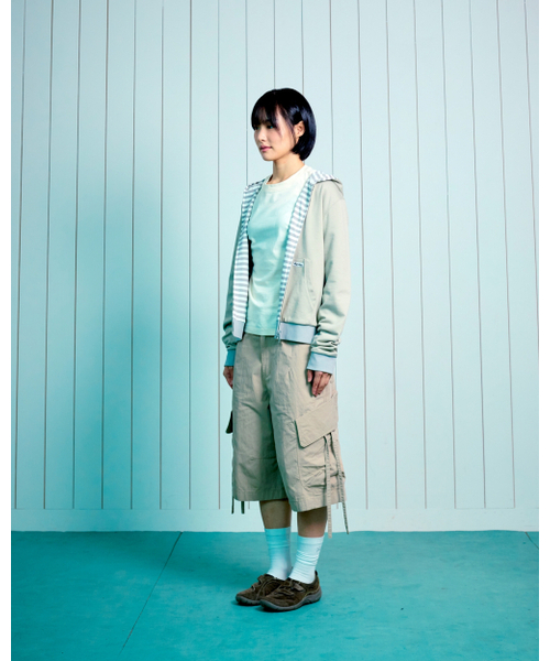 THECOLDESTMOMENT(ザコールデストモーメント)の「TCM reversible stripe hooded zip-up (beige)(パーカー・レディース・その他・SMALL/MEDIUM/LARGE)」の9枚目の写真