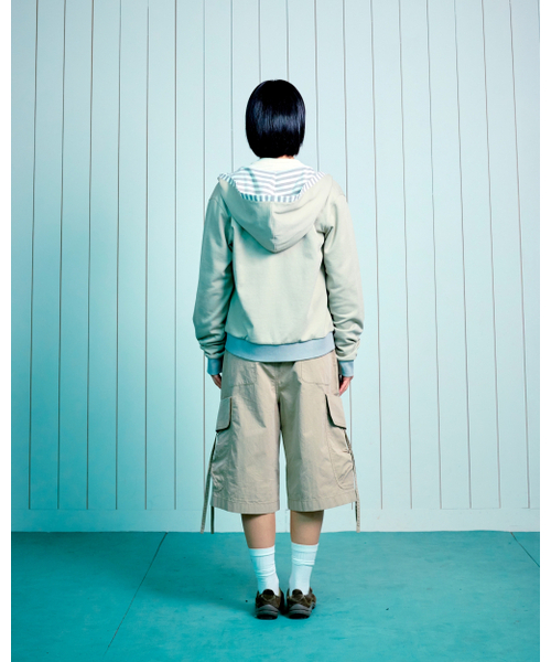 THECOLDESTMOMENT(ザコールデストモーメント)の「TCM reversible stripe hooded zip-up (beige)(パーカー・レディース・その他・SMALL/MEDIUM/LARGE)」の10枚目の写真