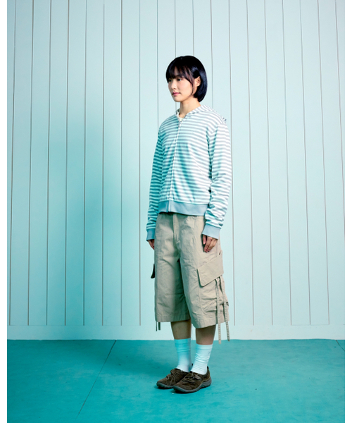 THECOLDESTMOMENT(ザコールデストモーメント)の「TCM reversible stripe hooded zip-up (beige)(パーカー・レディース・その他・SMALL/MEDIUM/LARGE)」の14枚目の写真