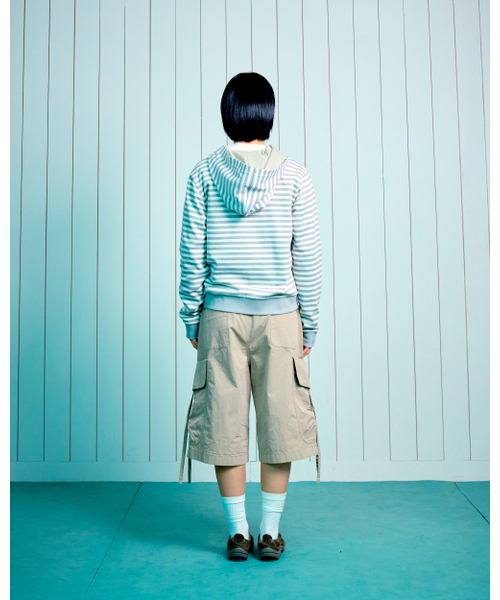 THECOLDESTMOMENT(ザコールデストモーメント)の「TCM reversible stripe hooded zip-up (beige)(パーカー・レディース・その他・SMALL/MEDIUM/LARGE)」の15枚目の写真