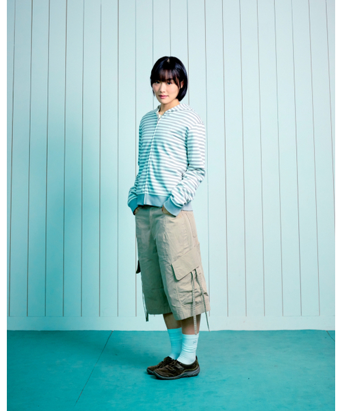 THECOLDESTMOMENT(ザコールデストモーメント)の「TCM reversible stripe hooded zip-up (beige)(パーカー・レディース・その他・SMALL/MEDIUM/LARGE)」の17枚目の写真