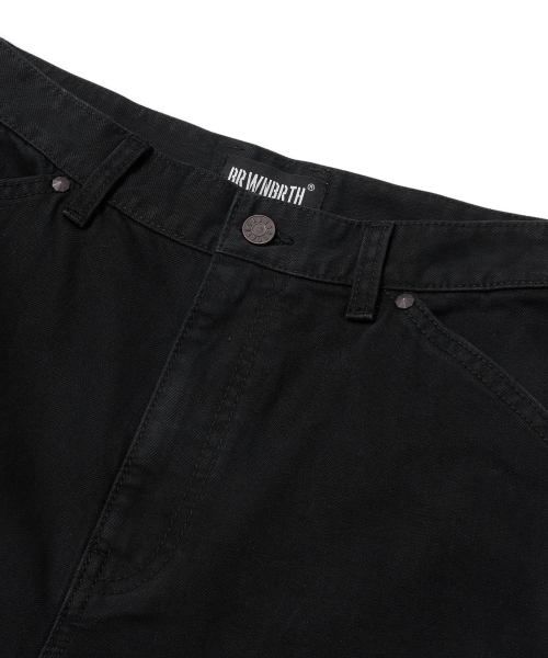 BROWNBREATH（ブラウンブレス）の「CURVED DENIM PANTS - BLACK（デニムパンツ・レディース・その他・S/M/L/XL）」の3枚目の写真