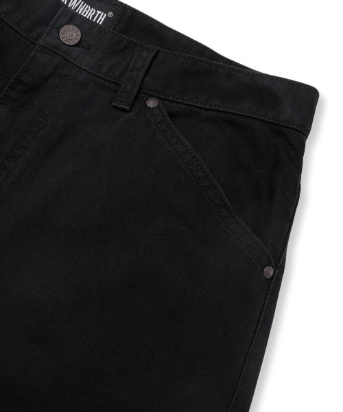 BROWNBREATH（ブラウンブレス）の「CURVED DENIM PANTS - BLACK（デニムパンツ・レディース・その他・S/M/L/XL）」の4枚目の写真