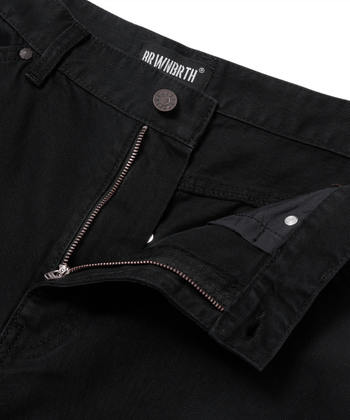 BROWNBREATH（ブラウンブレス）の「CURVED DENIM PANTS - BLACK（デニムパンツ・レディース・その他・S/M/L/XL）」の5枚目の写真