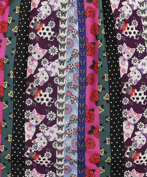 ScoLar（スカラー）の「161638：ストライプ総柄ソフトチュール切替プルオーバー（Tシャツ/カットソー・レディース・オフホワイト/ブラック・M）」の14枚目の写真