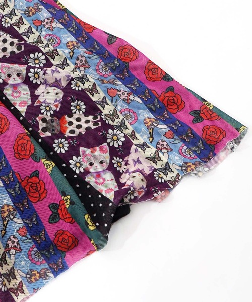 ScoLar（スカラー）の「161638：ストライプ総柄ソフトチュール切替プルオーバー（Tシャツ/カットソー・レディース・オフホワイト/ブラック・M）」の18枚目の写真