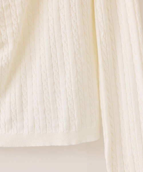 POLO BCS（ポロ ビーシーエス）の「【POLO BCS】VIS別注ケーブルドレープトップス（ニット/セーター・レディース・イエロー/ネイビー/オフホワイト/ブラック・FREE）」の21枚目の写真